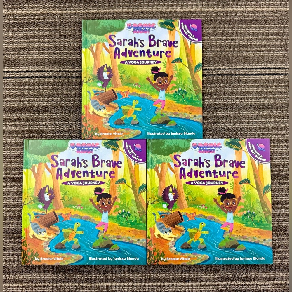 3 Books ✨ Sarahs Brave Adventure A Cosmic Kids Yoga Journey Brooke Vitale Gifts